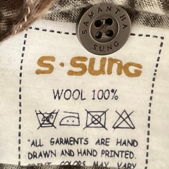 Samantha Sung Animal Print Wool Midi Shirtdress - Picture 2 of 5